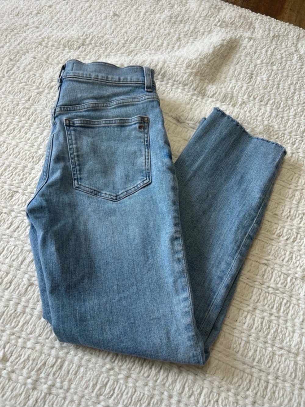 Madewell Light Blue Ankle Crop Straight Jeans